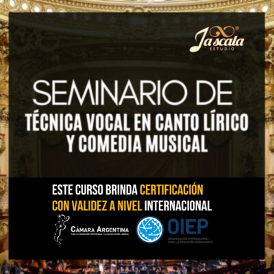 Curso de Técnica Vocal en Canto Lírico y Comedia Musical